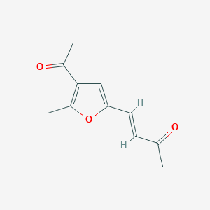 molecular formula C11H12O3 B13729184 (E)-4-(4-acetyl-5-methylfuran-2-yl)but-3-en-2-one 