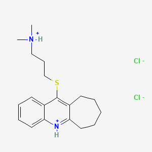 molecular formula C19H28Cl2N2S B13729205 6H-Cyclohepta(b)quinoline, 11-((3-(dimethylamino)propyl)thio)-7,8,9,10-tetrahydro-, dihydrochloride CAS No. 18937-25-2