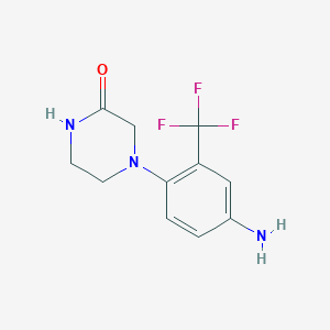 4-[4-Amino-2-(trifluoromethyl)phenyl]-2-piperazinone