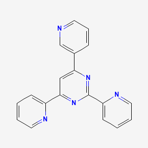 molecular formula C19H13N5 B13729264 2,4-Di(pyridin-2-yl)-6-(pyridin-3-yl)pyrimidine 