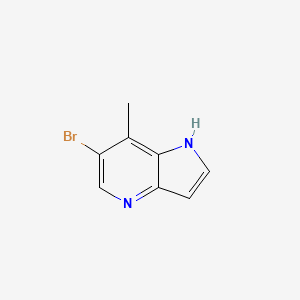 molecular formula C8H7BrN2 B1372928 6-bromo-7-methyl-1H-pyrrolo[3,2-b]pyridine CAS No. 1190319-42-6