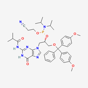 molecular formula C42H52N7O7P B13729301 (S)-GNA-G(iBu) phosphoramidite 