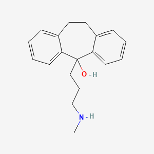 molecular formula C19H23NO B13729304 10,11-Dihydro-5-(3-(methylamino)propyl)-5H-dibenzo(a,d)cyclohepten-5-ol CAS No. 2939-66-4