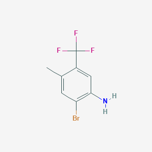 molecular formula C8H7BrF3N B1372932 2-Bromo-4-methyl-5-(trifluoromethyl)aniline CAS No. 1260776-57-5