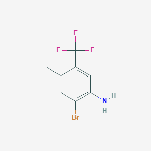 molecular formula C8H7BrF3N B1372932 2-ブロモ-4-メチル-5-(トリフルオロメチル)アニリン CAS No. 1260776-57-5