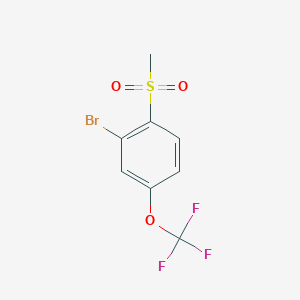 molecular formula C8H6BrF3O3S B1372933 2-Bromo-1-methanesulfonyl-4-(trifluoromethoxy)benzene CAS No. 1445322-50-8