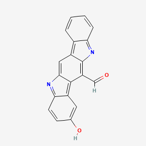 molecular formula C19H10N2O2 B13729340 6-Formyl-8-hydroxyindolo[3,2-b]carbazole CAS No. 1707572-76-6