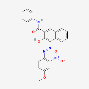 molecular formula C24H18N4O5 B13729362 2-Naphthalenecarboxamide, 3-hydroxy-4-[(4-methoxy-2-nitrophenyl)azo]-N-phenyl- CAS No. 4154-63-6