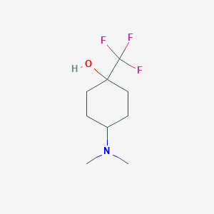 molecular formula C9H16F3NO B13729375 4-(Dimethylamino)-1-(trifluoromethyl)cyclohexanol 