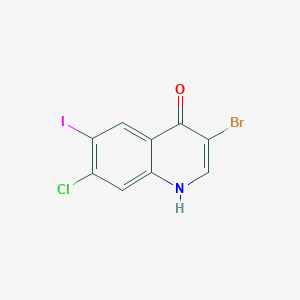 3-Bromo-7-chloro-6-iodoquinolin-4-OL
