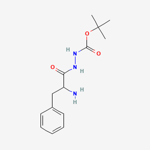 molecular formula C14H21N3O3 B13729409 tert-butyl N-[(2-amino-3-phenylpropanoyl)amino]carbamate CAS No. 36261-38-8