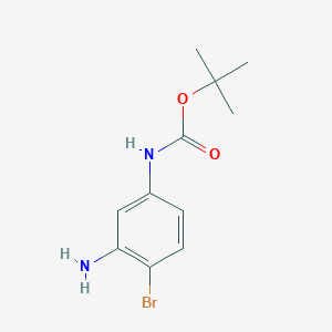 molecular formula C11H15BrN2O2 B1372941 叔丁基(3-氨基-4-溴苯基)氨基甲酸酯 CAS No. 885270-70-2