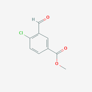 molecular formula C9H7ClO3 B1372942 Methyl 4-chloro-3-formylbenzoate CAS No. 1044920-98-0