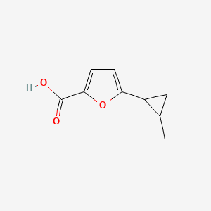 molecular formula C9H10O3 B1372950 5-(2-甲基环丙基)呋喃-2-甲酸 CAS No. 1094263-50-9