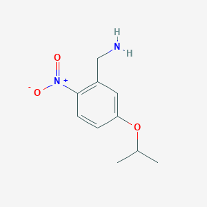 molecular formula C10H14N2O3 B13729500 (5-Isopropoxy-2-nitrophenyl)methanamine 