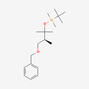 molecular formula C19H34O2Si B13729502 {[(3S)-4-(Benzyloxy)-2,3-dimethylbutan-2-yl]oxy}(tert-butyl)dimethylsilane 