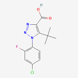 molecular formula C13H13ClFN3O2 B1372964 5-tert-butyl-1-(4-chloro-2-fluorophenyl)-1H-1,2,3-triazole-4-carboxylic acid CAS No. 1094411-52-5