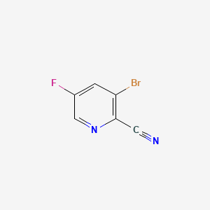 molecular formula C6H2BrFN2 B1372977 3-溴-5-氟吡啶甲腈 CAS No. 950670-18-5