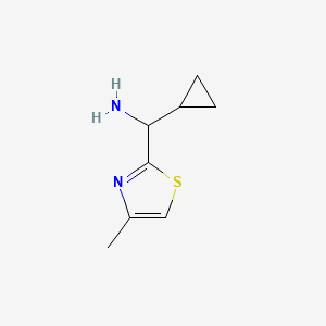 molecular formula C8H12N2S B1372995 Cyclopropyl(4-methyl-1,3-thiazol-2-yl)methanamin CAS No. 1211511-32-8