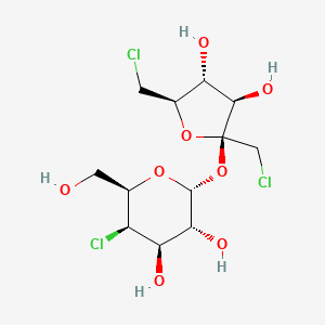 (2R,3R,4R,5R,6R)-2-{[(2S,3R,4R,5R)-2,5-Bis(chloromethyl)-3,4-dihydroxytetrahydrofuran-2-YL]oxy}-5-chloro-6-(hydroxymethyl)tetrahydro-2H-pyran-3,4-diol