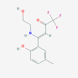 1,1,1-Trifluoro-4-[(2-hydroxyethyl)amino]-4-(2-hydroxy-5-methylphenyl)but-3-(z)-ene-2-one