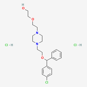 2-(2-(4-(2-((p-Chloro-alpha-phenylbenzyl)oxy)ethyl)-1-piperazinyl)ethoxy)ethanol dihydrochloride