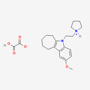 5H-Cyclohept(b)indole, 6,7,8,9,10-pentahydro-2-methoxy-5-(2-pyrrolidinoethyl)-, oxalate