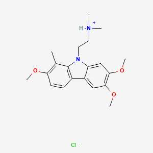 9-(2-(Dimethylamino)ethyl)-1-methyl-2,6,7-trimethoxycarbazole hydrochloride