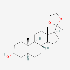 (3R,5R,8R,9S,10S,13S,14S,17S)-10,13-dimethyl-17-(2-methyl-1,3-dioxolan-2-yl)-2,3,4,5,6,7,8,9,11,12,14,15,16,17-tetradecahydro-1H-cyclopenta[a]phenanthren-3-ol