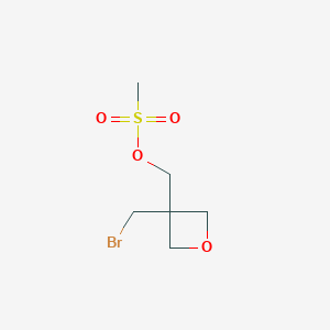 molecular formula C6H11BrO4S B13730043 (3-(Bromomethyl)oxetan-3-YL)methyl methanesulfonate 