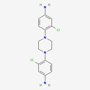 molecular formula C16H18Cl2N4 B1373005 {4-[4-(4-Amino-2-chlorophenyl)piperazin-1-yl]-3-chlorophenyl}amine CAS No. 1174173-34-2