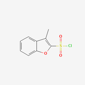 molecular formula C9H7ClO3S B1373007 3-甲基-1-苯并呋喃-2-磺酰氯 CAS No. 1211512-14-9