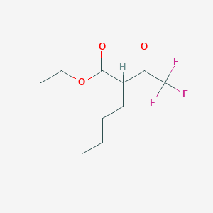 molecular formula C10H15F3O3 B13730078 Ethyl 2-(trifluoroacetyl)hexanoate 