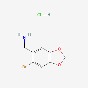[(6-Bromo-1,3-benzodioxol-5-yl)methyl]amine hydrochloride