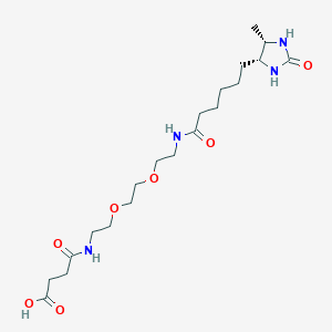 molecular formula C20H36N4O7 B13730086 20-((4R,5S)-5-methyl-2-oxoimidazolidin-4-yl)-4,15-dioxo-8,11-dioxa-5,14-diazaicosan-1-oic acid 