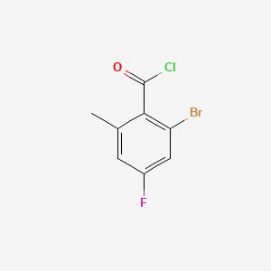 molecular formula C8H5BrClFO B13730099 2-Bromo-4-fluoro-6-methylbenzoyl chloride 