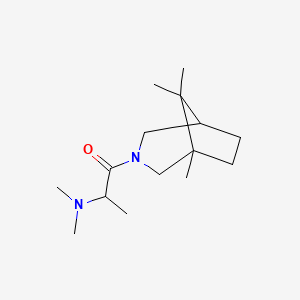 molecular formula C15H28N2O B13730101 3-(N,N-Dimethylalanyl)-1,8,8-trimethyl-3-azabicyclo(3.2.1)octane CAS No. 1687-81-6