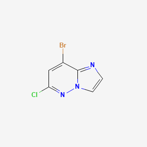 molecular formula C6H3BrClN3 B1373012 8-Bromo-6-chloroimidazo[1,2-b]pyridazine CAS No. 933190-51-3