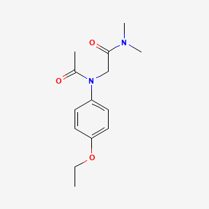 molecular formula C14H20N2O3 B13730177 Acetamide, 2-(acetyl-(4-ethoxyphenyl)amino)-N,N-dimethyl- CAS No. 3736-41-2