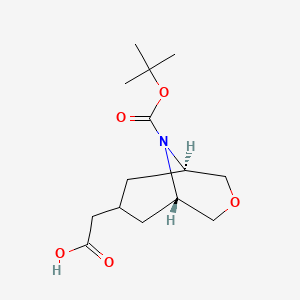 molecular formula C14H23NO5 B13730185 9-Boc-3-oxa-9-aza-bicyclo[3.3.1]nonane-7-acetic acid 