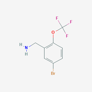 molecular formula C8H7BrF3NO B1373020 (5-Bromo-2-(trifluoromethoxy)phenyl)methanamine CAS No. 1152088-62-4