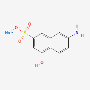 molecular formula C10H8NNaO4S B13730210 Sodium 7-amino-4-hydroxynaphthalene-2-sulphonate CAS No. 20074-69-5