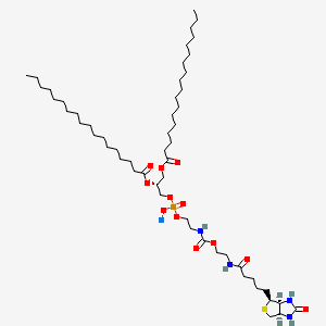 sodium;2-[2-[5-[(3aS,4S,6aR)-2-oxo-1,3,3a,4,6,6a-hexahydrothieno[3,4-d]imidazol-4-yl]pentanoylamino]ethoxycarbonylamino]ethyl [(2R)-2,3-di(octadecanoyloxy)propyl] phosphate