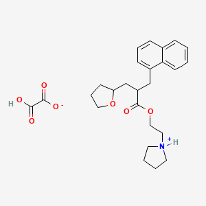 2-hydroxy-2-oxoacetate;2-pyrrolidin-1-ium-1-ylethyl 2-(naphthalen-1-ylmethyl)-3-(oxolan-2-yl)propanoate