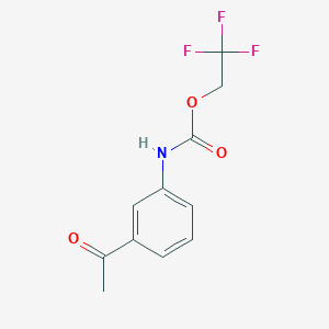 molecular formula C11H10F3NO3 B1373028 2,2,2-trifluoroethyl N-(3-acetylphenyl)carbamate CAS No. 1221723-74-5