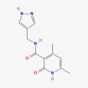 4,6-dimethyl-2-oxo-N-(1H-pyrazol-4-ylmethyl)-1,2-dihydropyridine-3-carboxamide