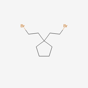 molecular formula C9H16Br2 B13730310 1,1-Bis(2-bromoethyl)cyclopentane CAS No. 3187-39-1