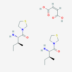 molecular formula C22H40N4O6S2 B13730335 (3N-[(2S,3S)-2-Amino-3-methyl-pentanoyl]-1,3-thiazolidine)hemifumarate 