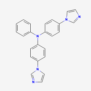 molecular formula C24H19N5 B13730363 N-(4-(1H-Imidazol-1-yl)phenyl)-4-(1H-imidazol-1-yl)-n-phenylaniline 