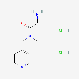 molecular formula C9H15Cl2N3O B1373038 2-アミノ-N-メチル-N-(ピリジン-4-イルメチル)アセトアミド二塩酸塩 CAS No. 1240526-50-4